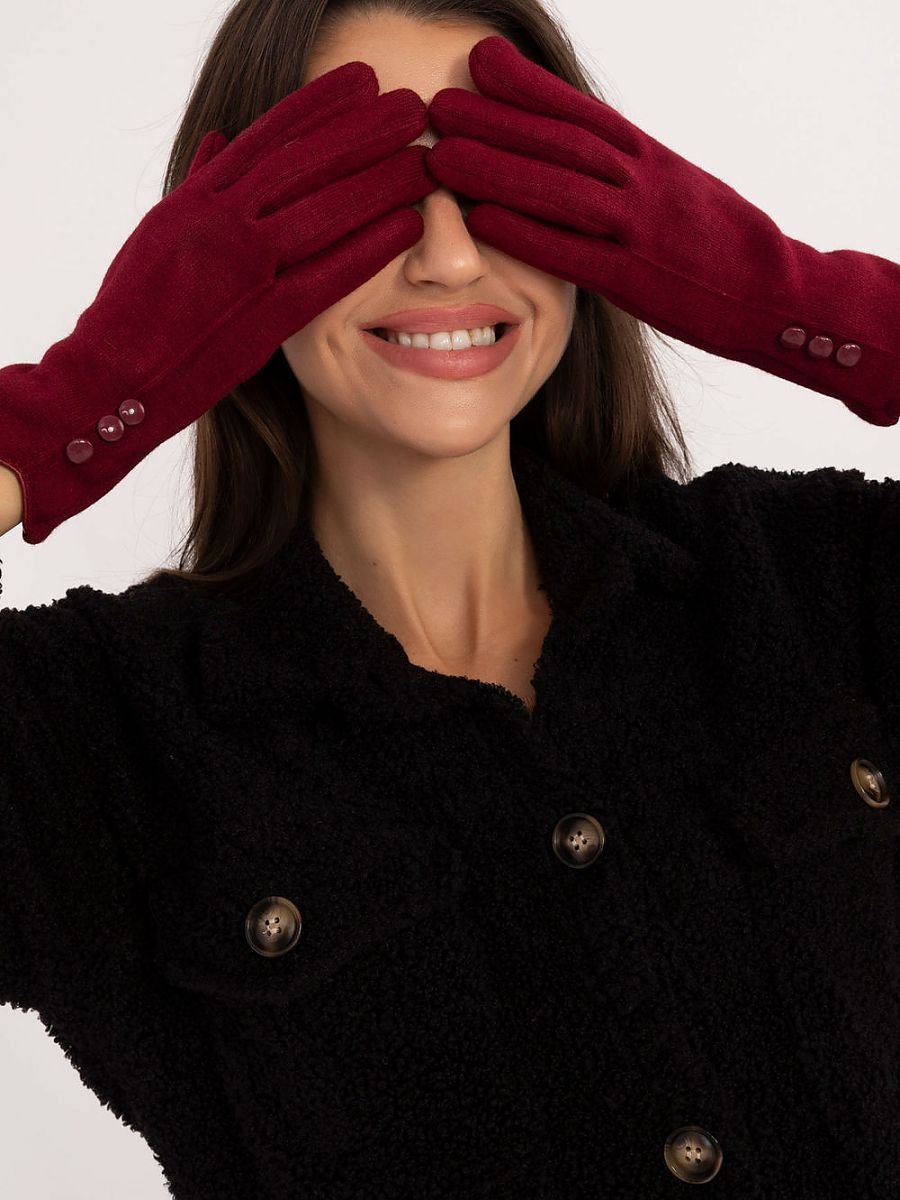 Women's Winter Gloves – Red - Image 3