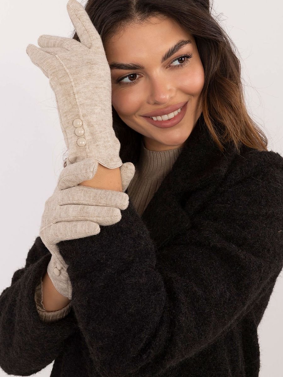 Women's Winter Gloves – Beige - Image 2