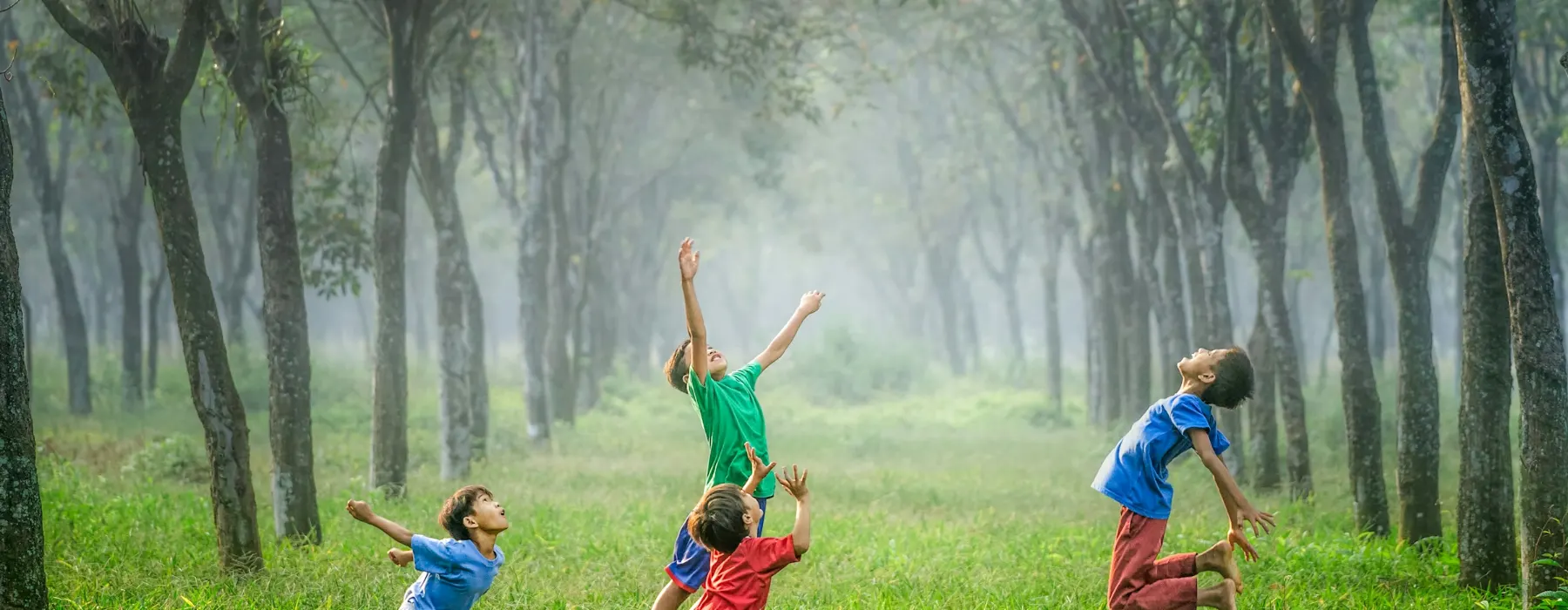 Children playing outdoors