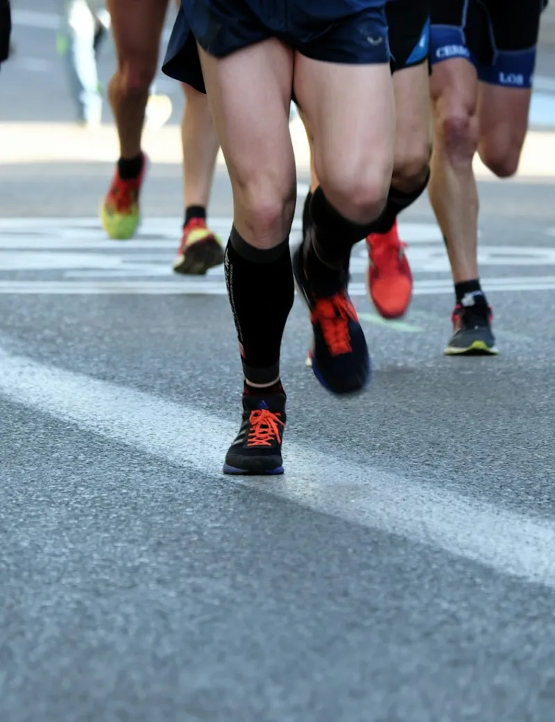 Runners in sports shoes